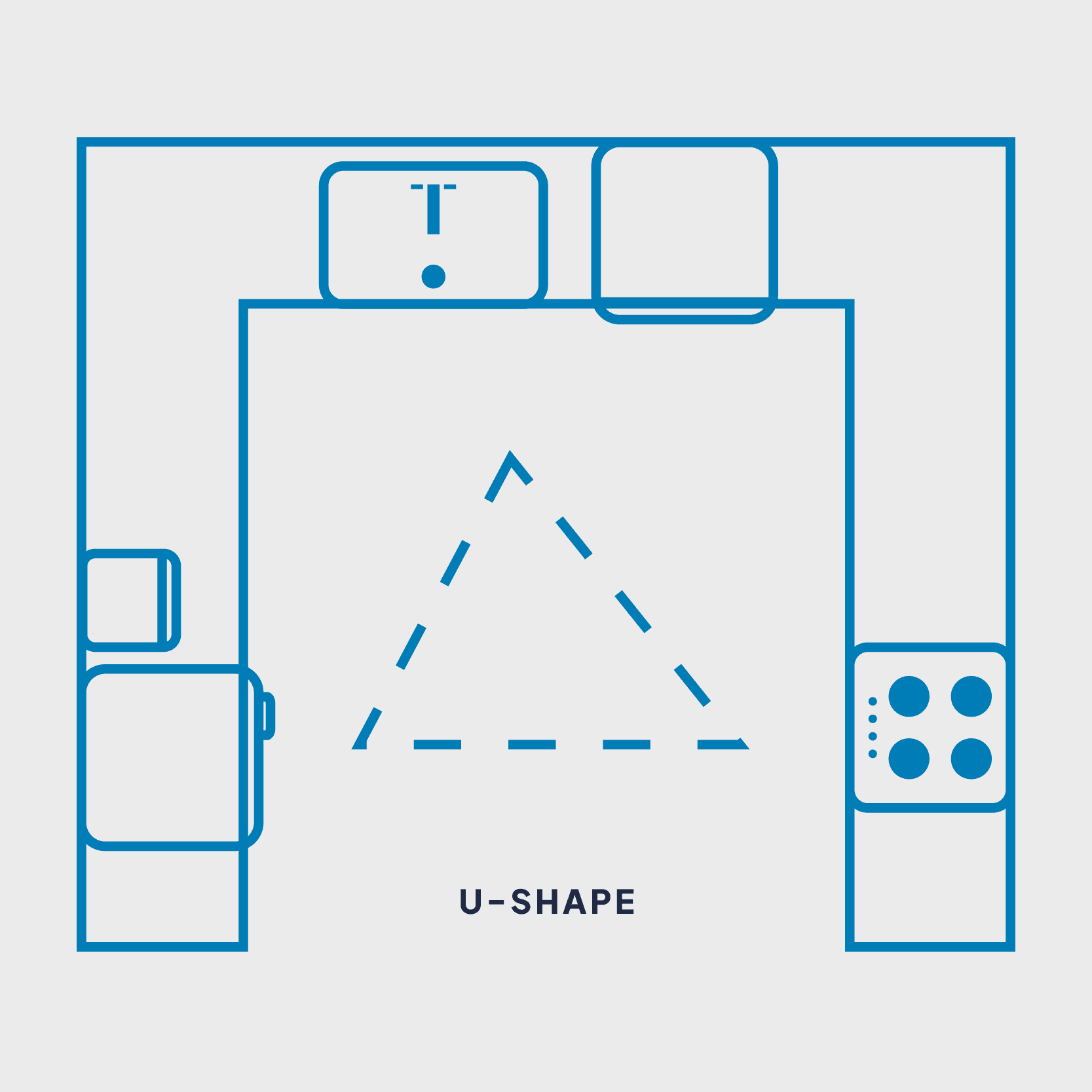 JJCW-U-Shaped-Kitchen-Layout U Shape Kitchen Layout